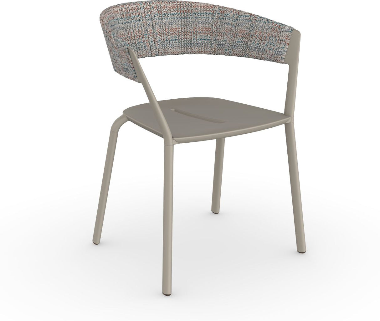 Fast Ria Fauteuil repas avec dossier Tressage cordes partiel Pearly Gold 11 Sunset C06