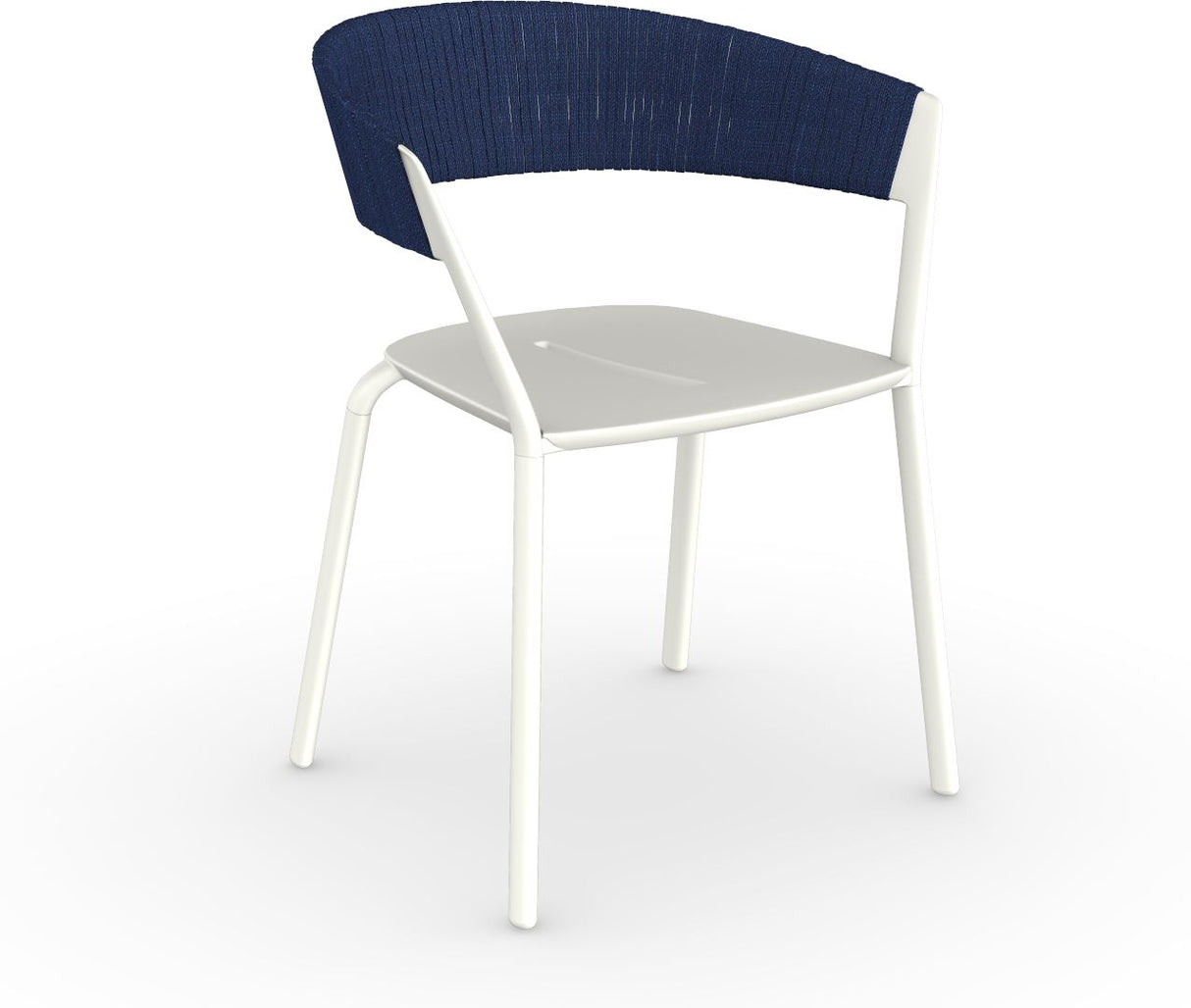 Fast Ria Fauteuil repas avec dossier Tressage cordes partiel White 01 Ocean C07