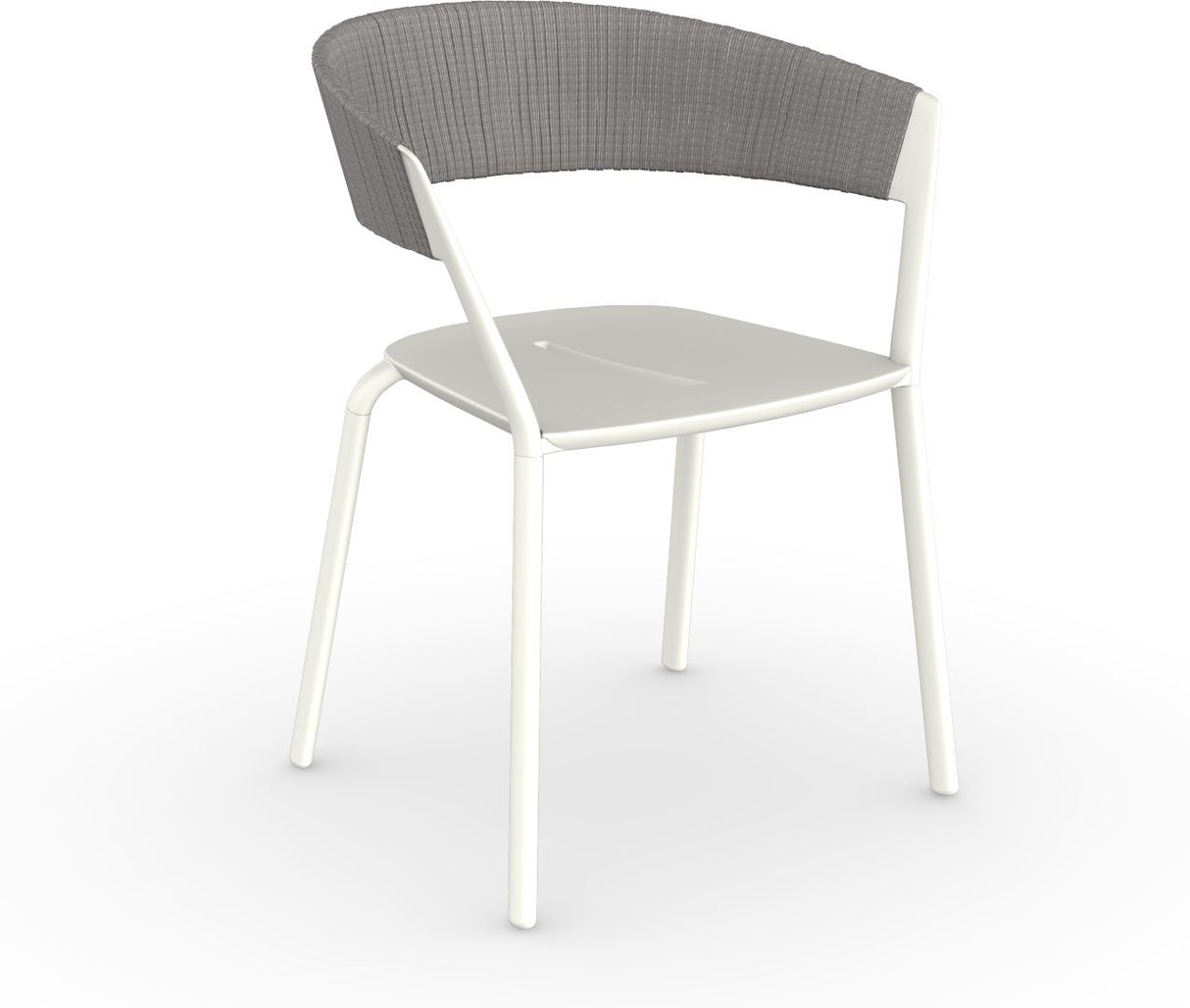 Fast Ria Fauteuil repas avec dossier Tressage cordes partiel White 01 Rock C05