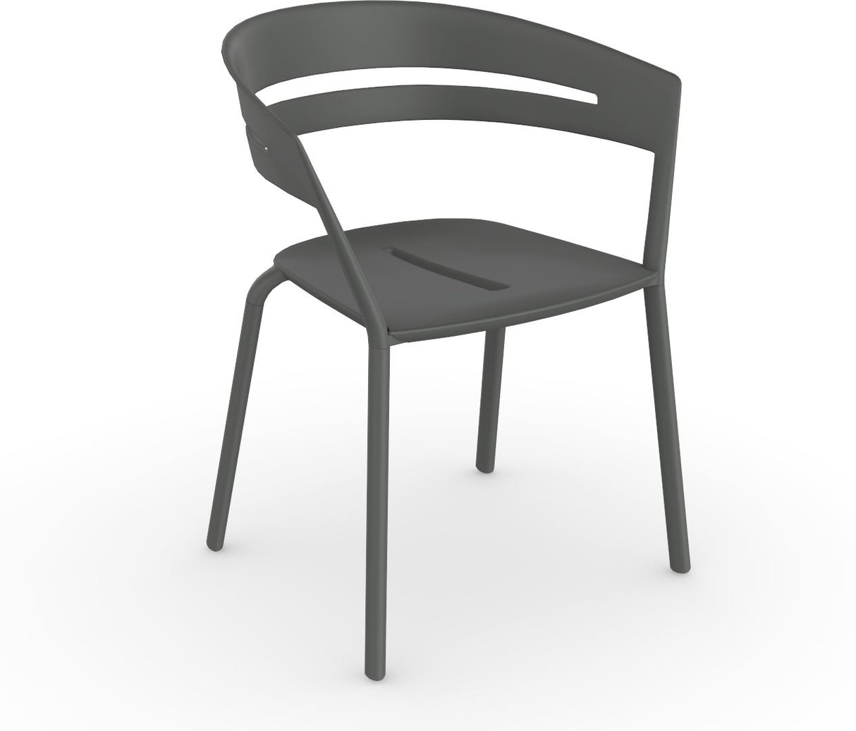 Fast Ria Fauteuil repas tout Aluminium Metallic Grey 09