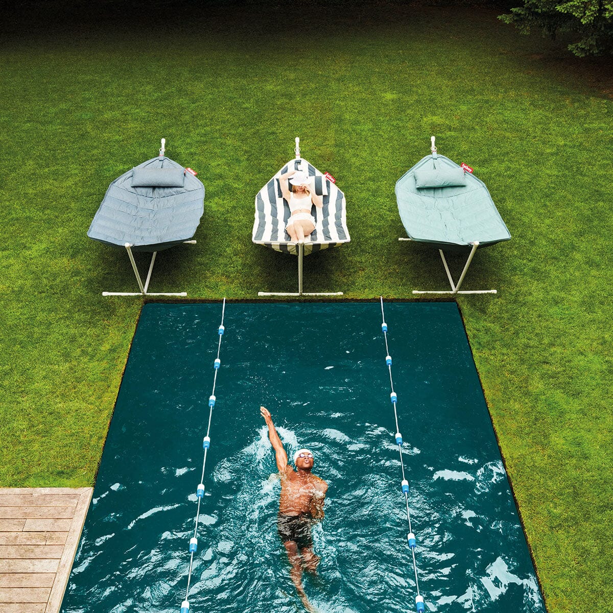 Fatboy Headdemock Superb Hamac Outdoor avec structure noire