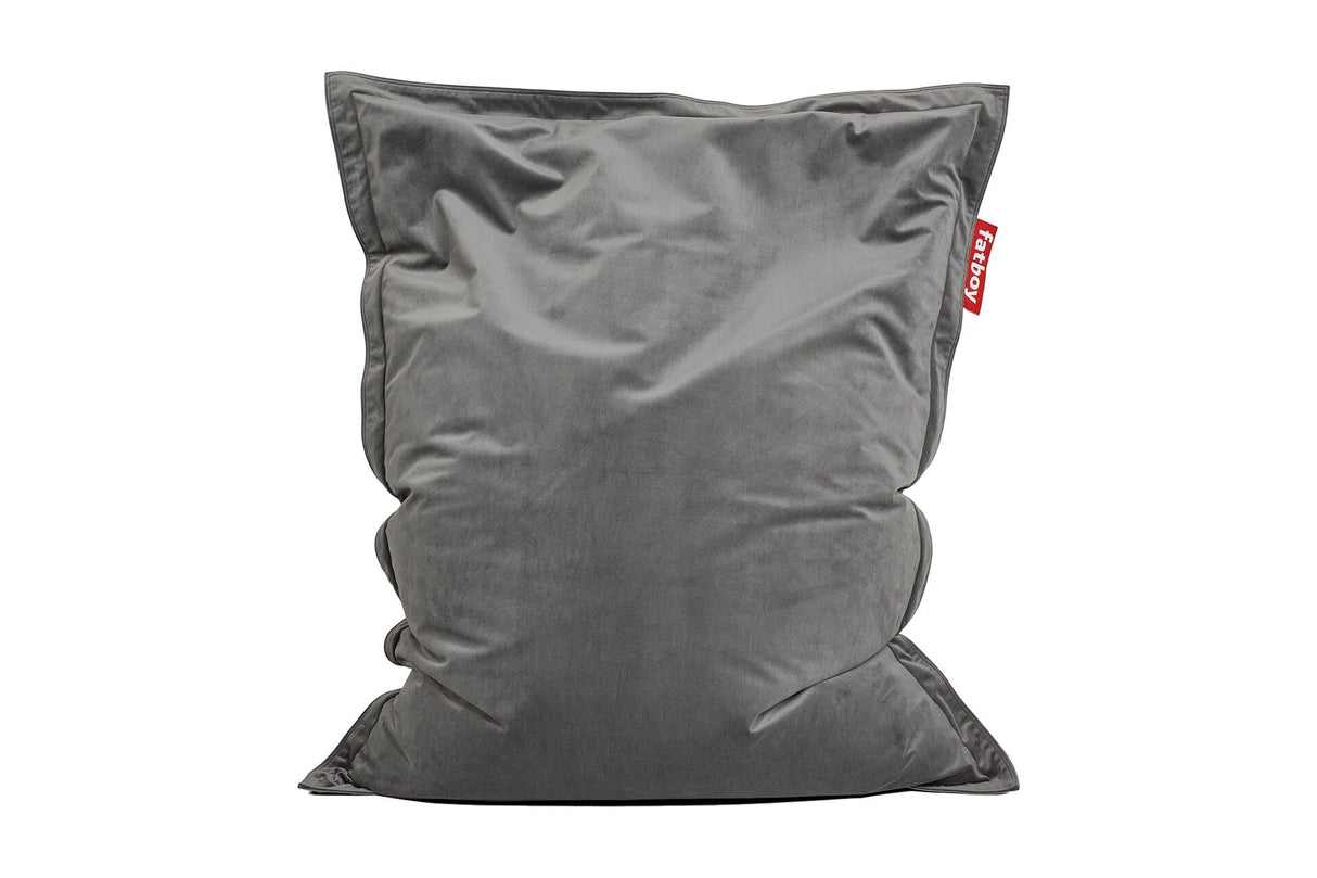 Fatboy Original Slim Velvet Pouf Sac Indoor Polyester effet velour Recycled Taupe