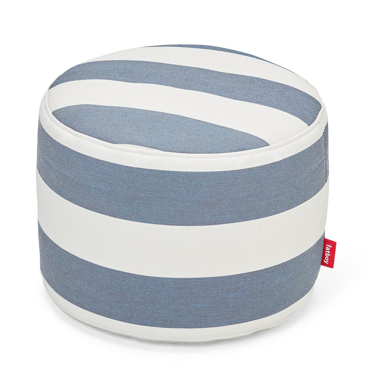Fatboy Point Outdoor Pouf rond Ø 50cm Outdoor Sunbrella Olefin Stripe Ocean blue Olefin