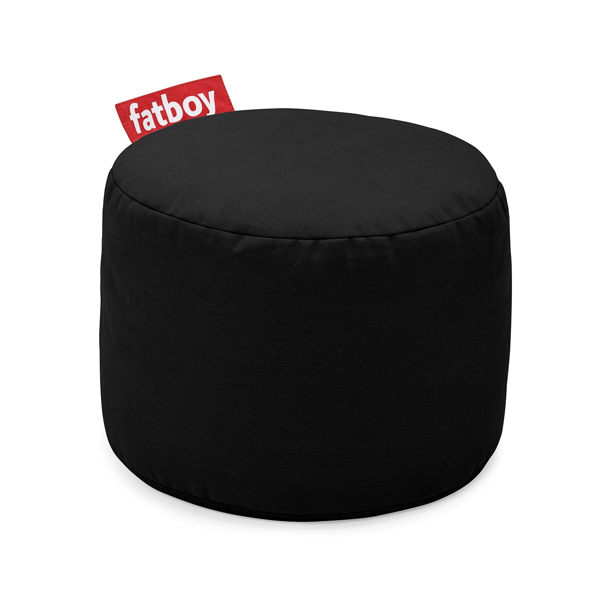 Fatboy Point Stonewashed Pouf rond Ø 50cm Indoor Coton délavé Black Stonewashed