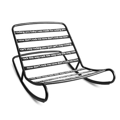 Fatboy Rock'n roll Structure Rocking Chair pour Pouf Original (non inclus) Black