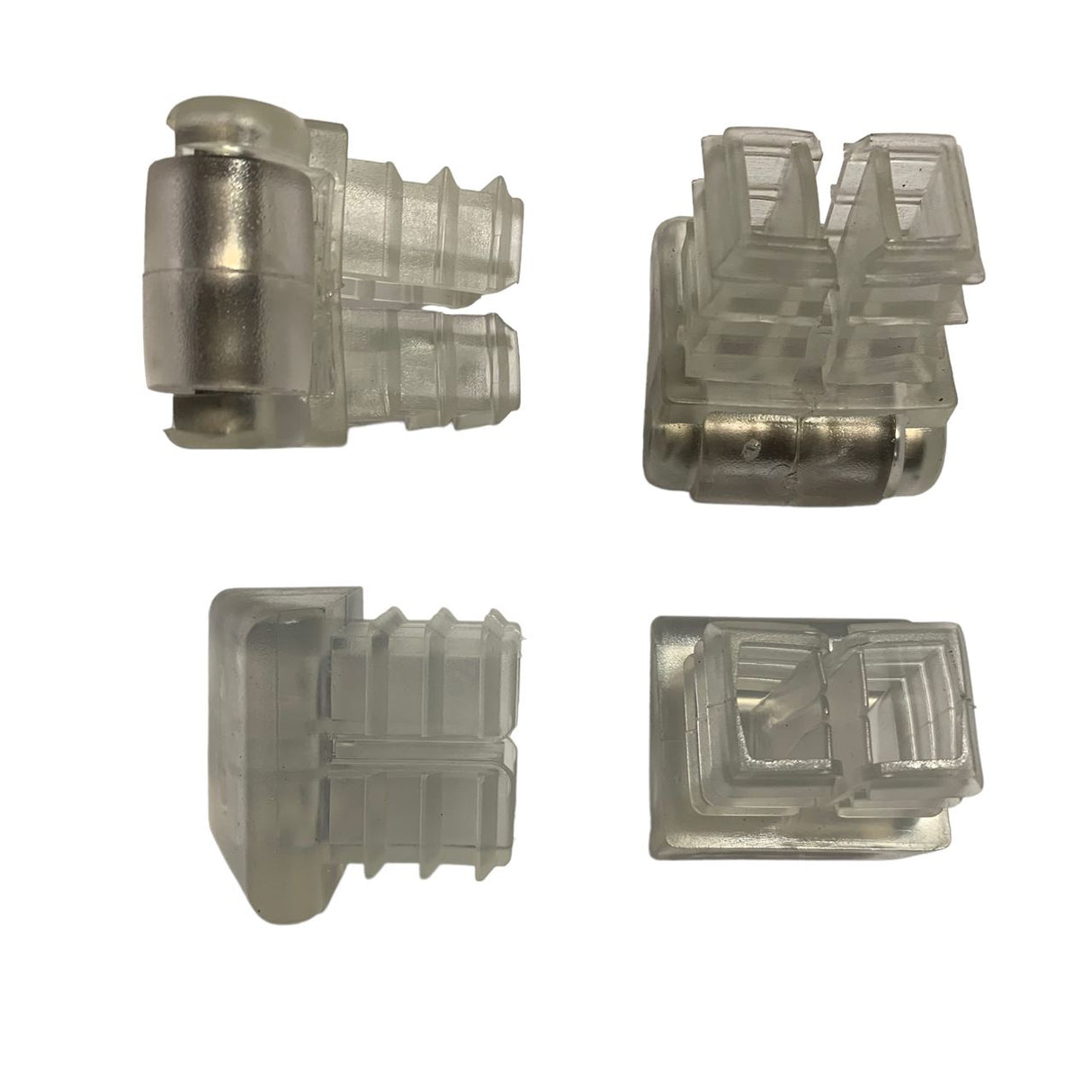 Fermob Alizé Set de 4 patins bain de soleil, 2 patins avec roues et 2 patins fixes