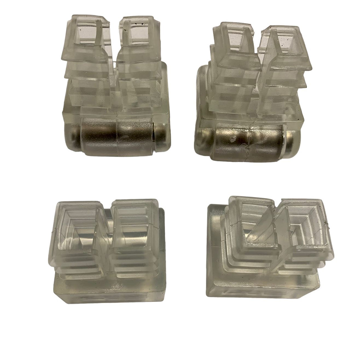 Fermob Alizé Set de 4 patins bain de soleil, 2 patins avec roues et 2 patins fixes