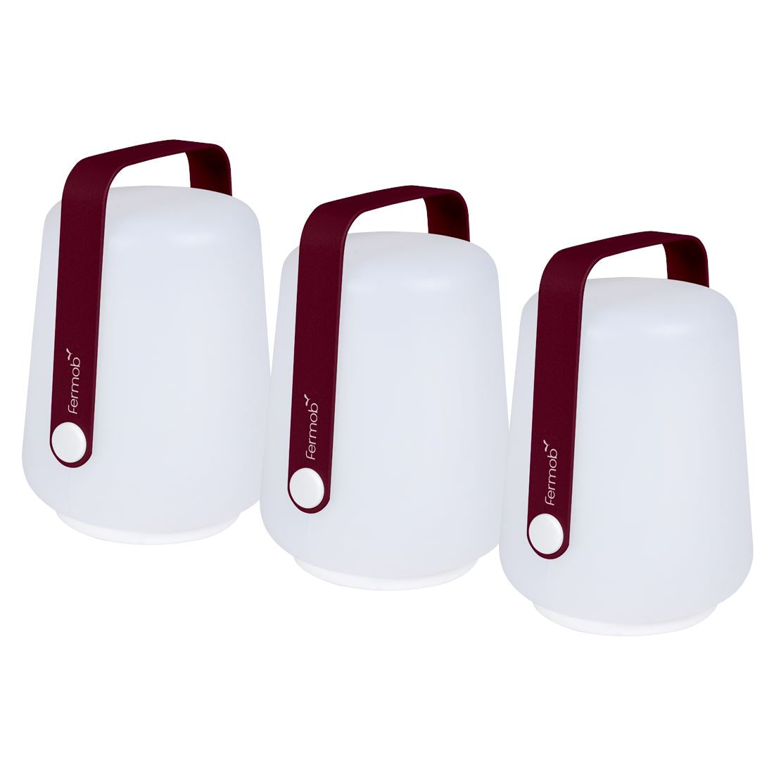 Fermob Balad Lot de 3 lampes h.12cm Cerise noire B9