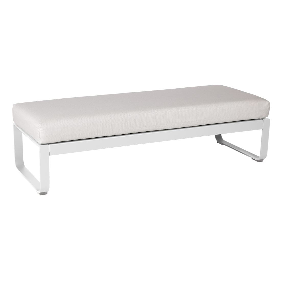 Fermob Bellevie Banquette 2 places Blanc coton 01 Blanc grisé 81
