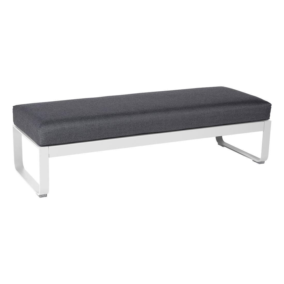 Fermob Bellevie Banquette 2 places Blanc coton 01 Gris graphite A3