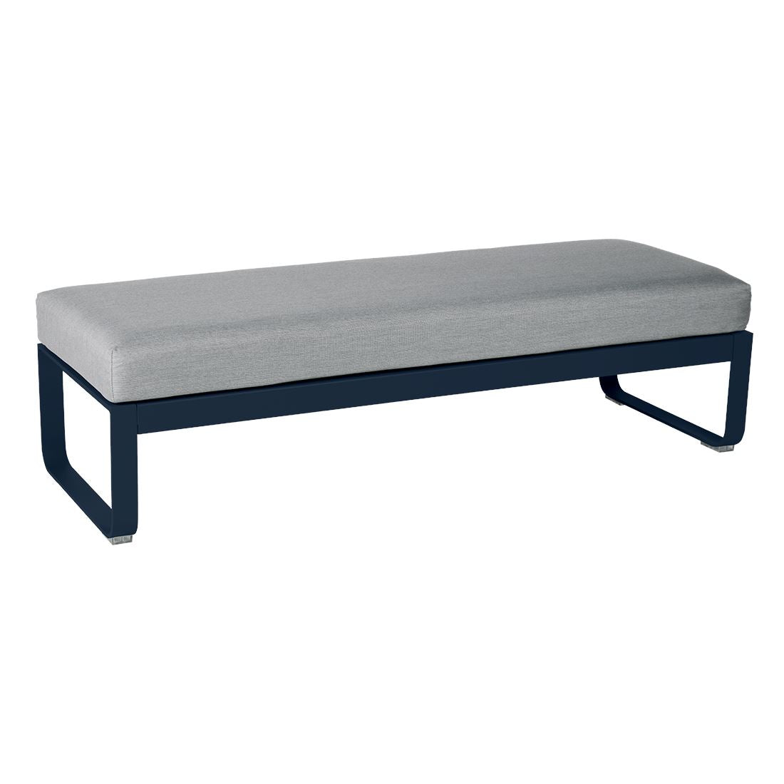 Fermob Bellevie Banquette 2 places Bleu abysse 92 Gris flanelle 79