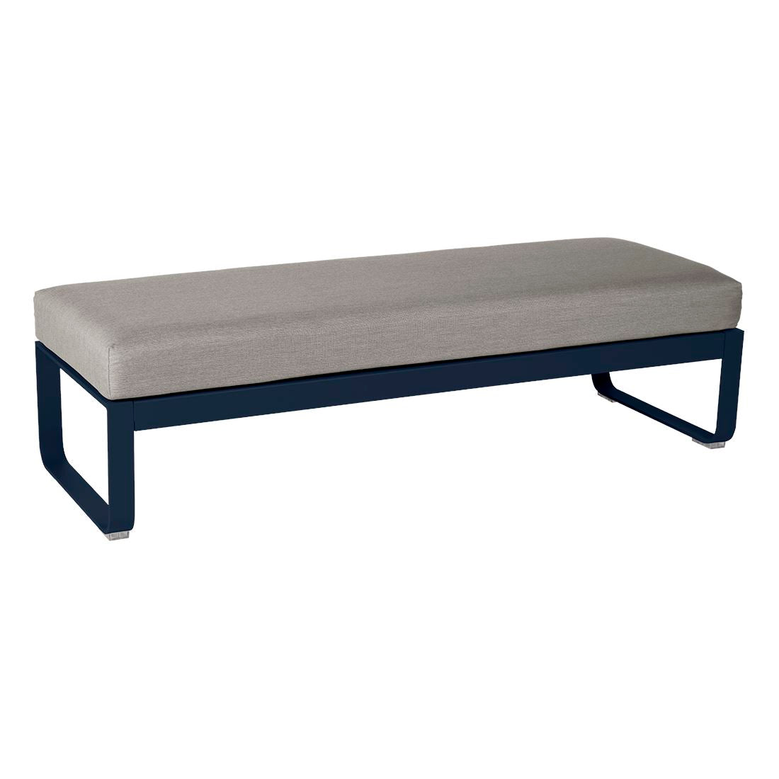 Fermob Bellevie Banquette 2 places Bleu abysse 92 Taupe grisé B8