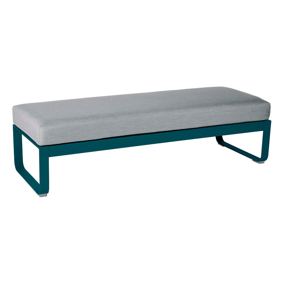 Fermob Bellevie Banquette 2 places Bleu acapulco 21 Taupe grisé B8