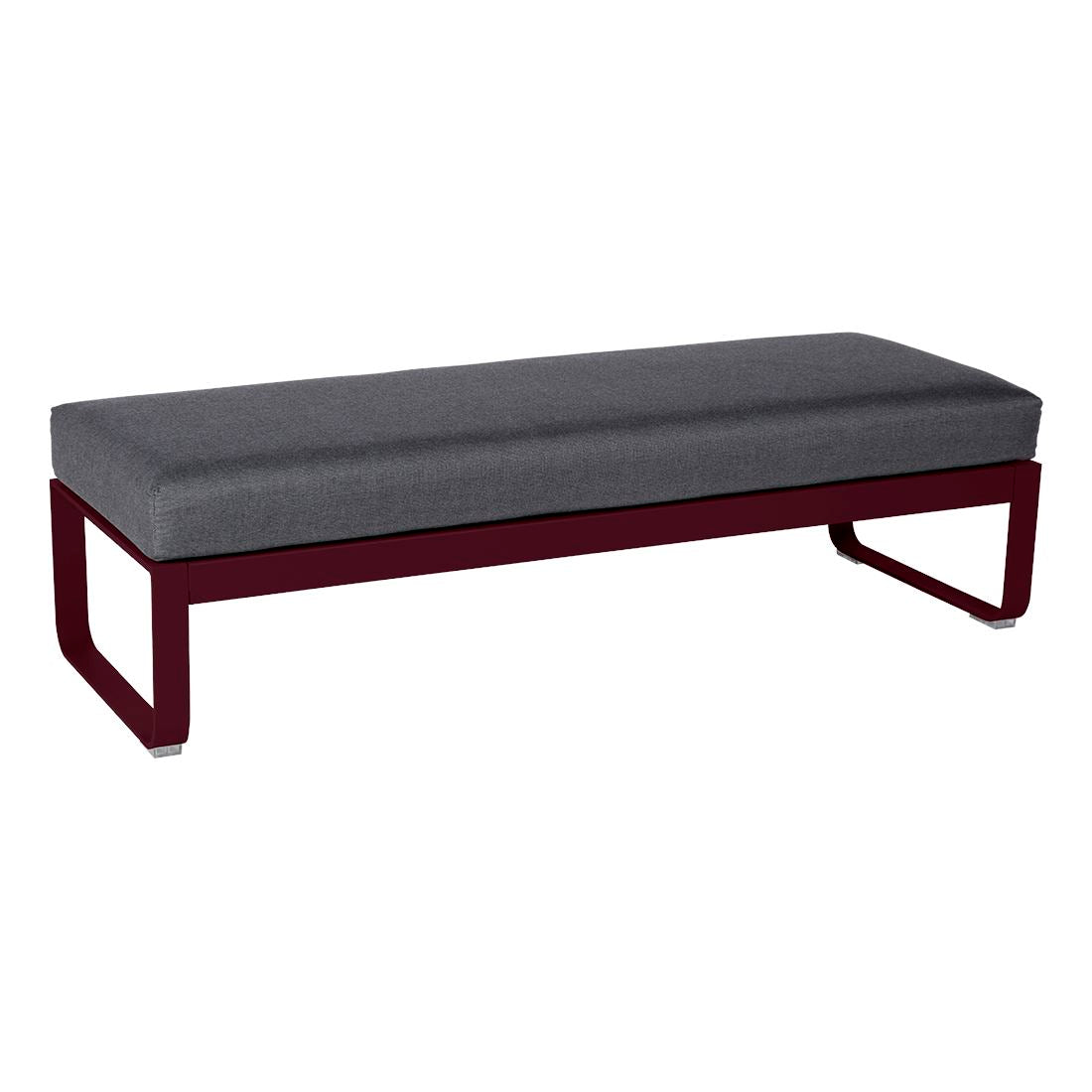 Fermob Bellevie Banquette 2 places Cerise noire B9 Gris graphite A3
