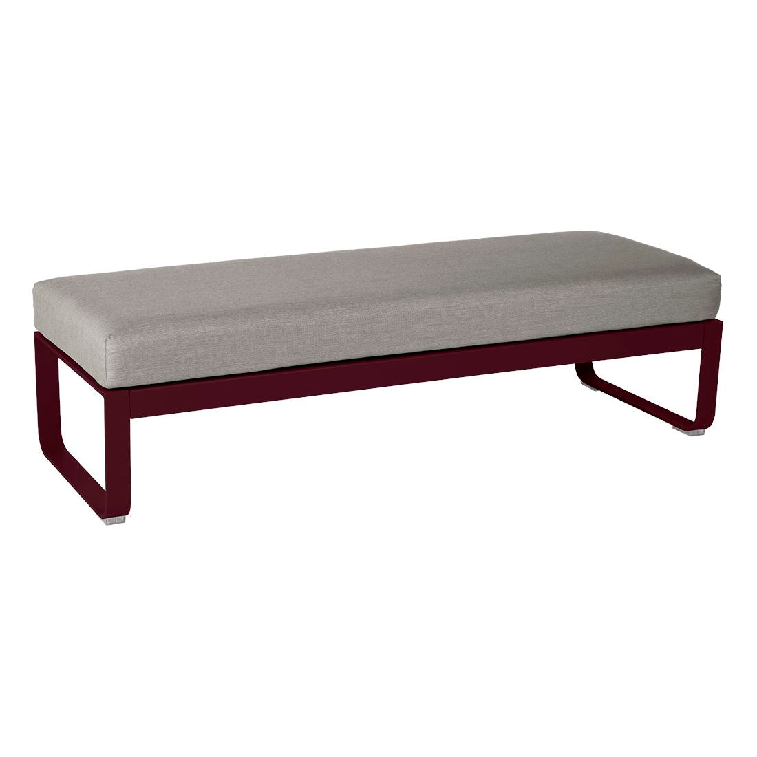 Fermob Bellevie Banquette 2 places Cerise noire B9 Taupe grisé B8