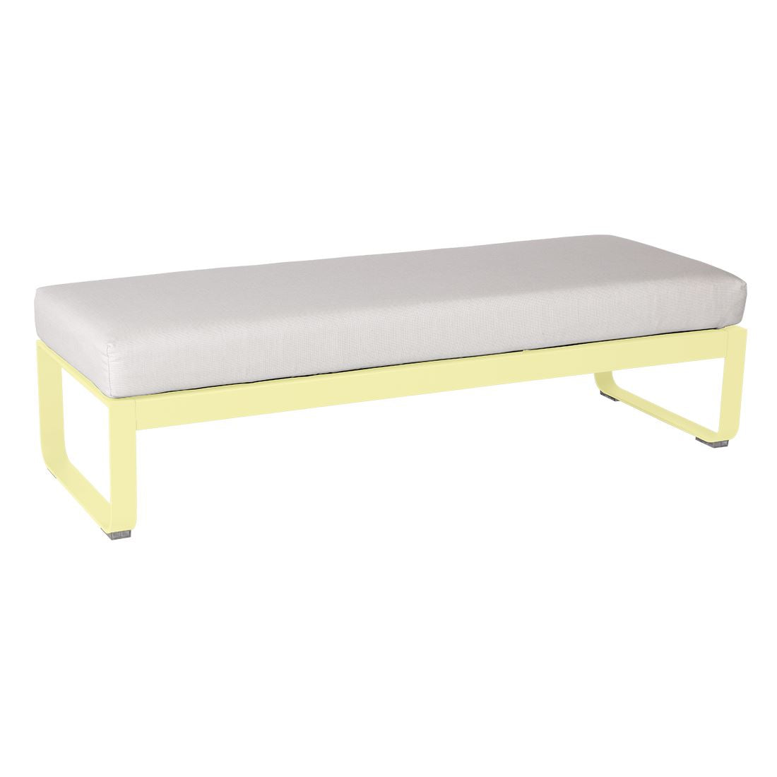 Fermob Bellevie Banquette 2 places Citron givré A6 Blanc grisé 81