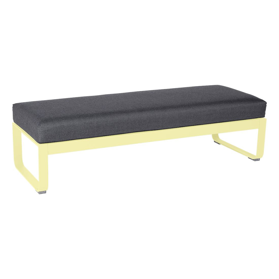Fermob Bellevie Banquette 2 places Citron givré A6 Gris graphite A3
