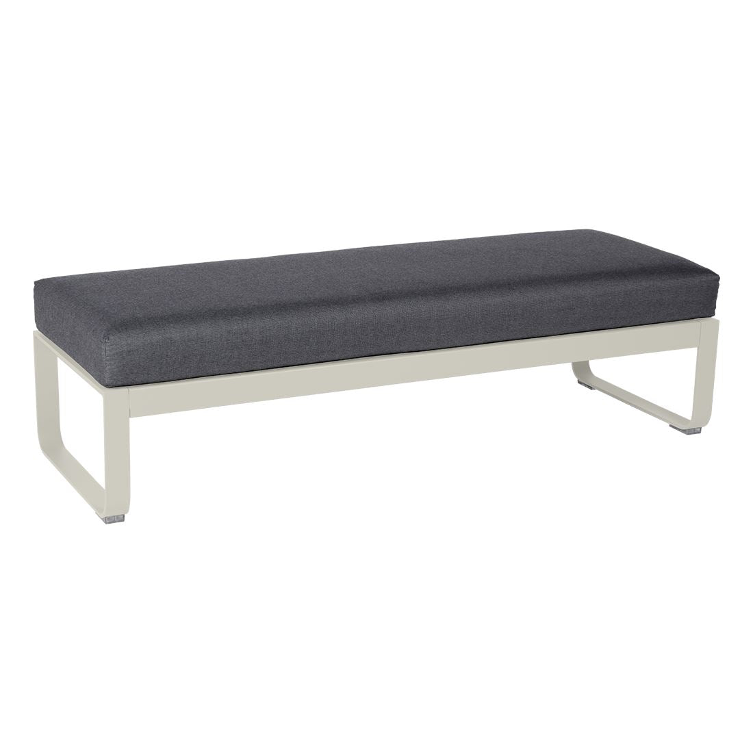 Fermob Bellevie Banquette 2 places Gris argile A5 Gris graphite A3