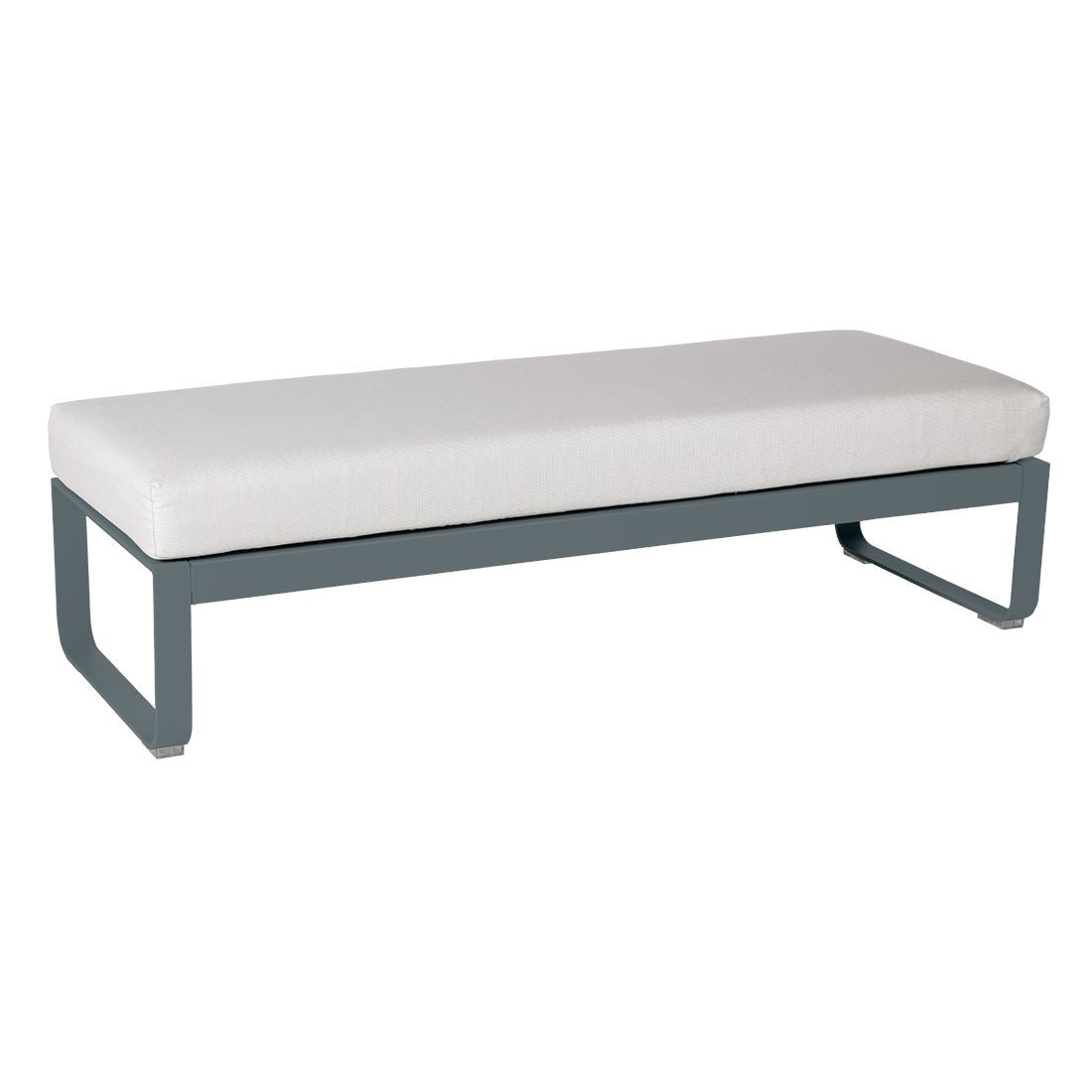 Fermob Bellevie Banquette 2 places Gris orage 26 Blanc grisé 81