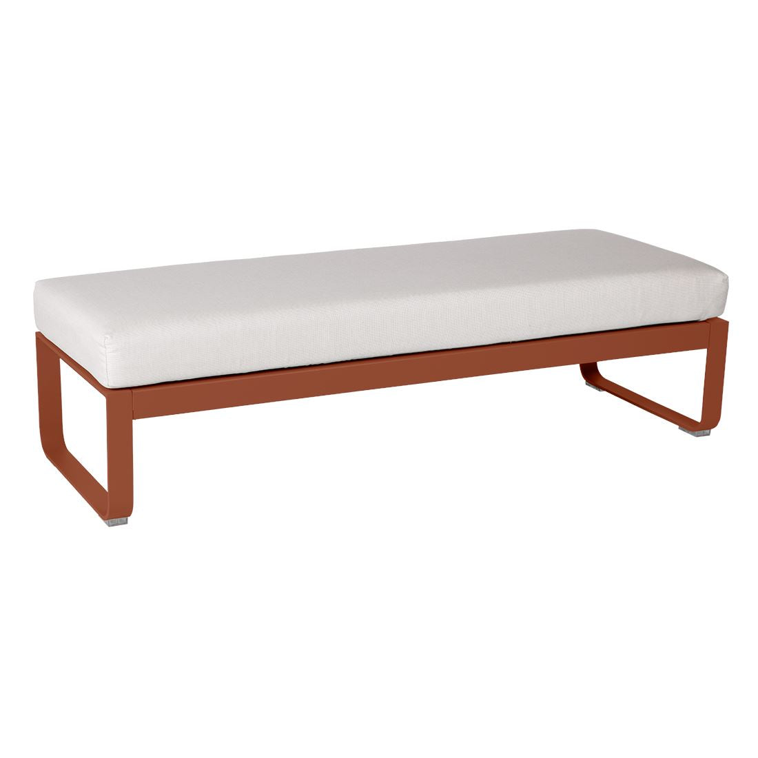 Fermob Bellevie Banquette 2 places Ocre rouge 20 Blanc grisé 81