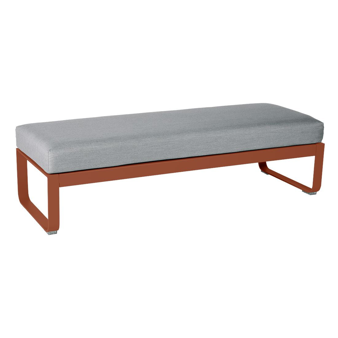 Fermob Bellevie Banquette 2 places Ocre rouge 20 Gris flanelle 79