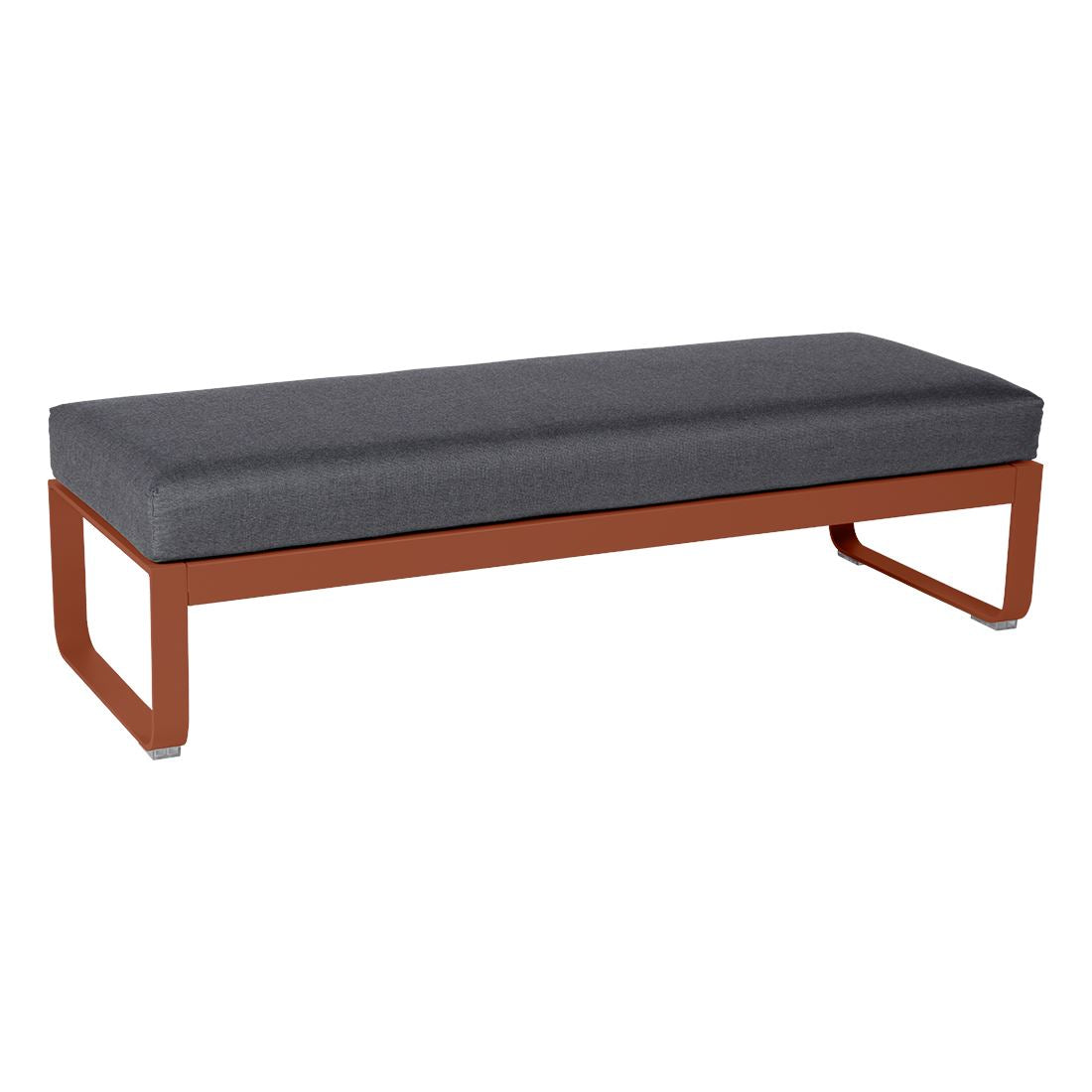 Fermob Bellevie Banquette 2 places Ocre rouge 20 Gris graphite A3