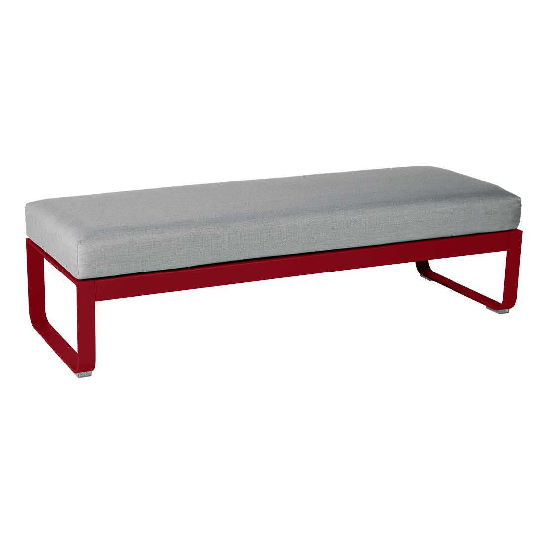 Fermob Bellevie Banquette 2 places Piment 43 Gris flanelle 79