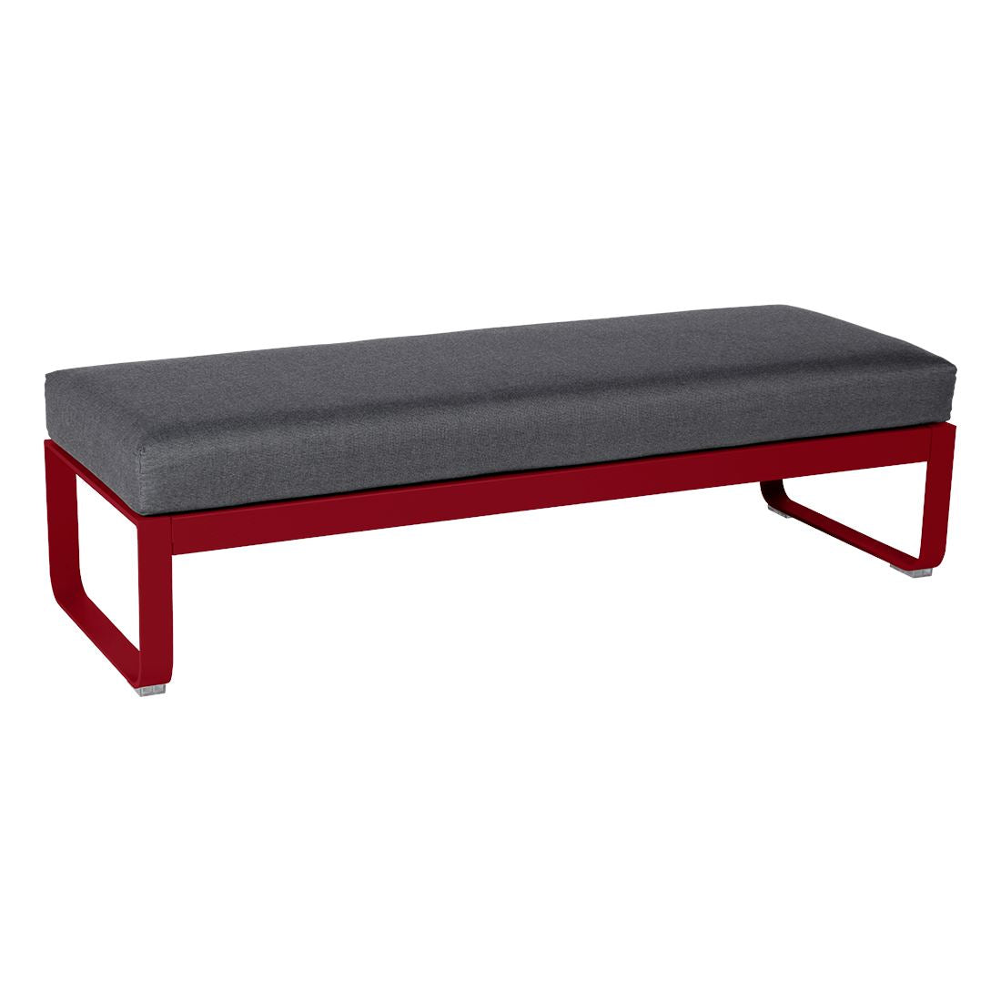 Fermob Bellevie Banquette 2 places Piment 43 Gris graphite A3