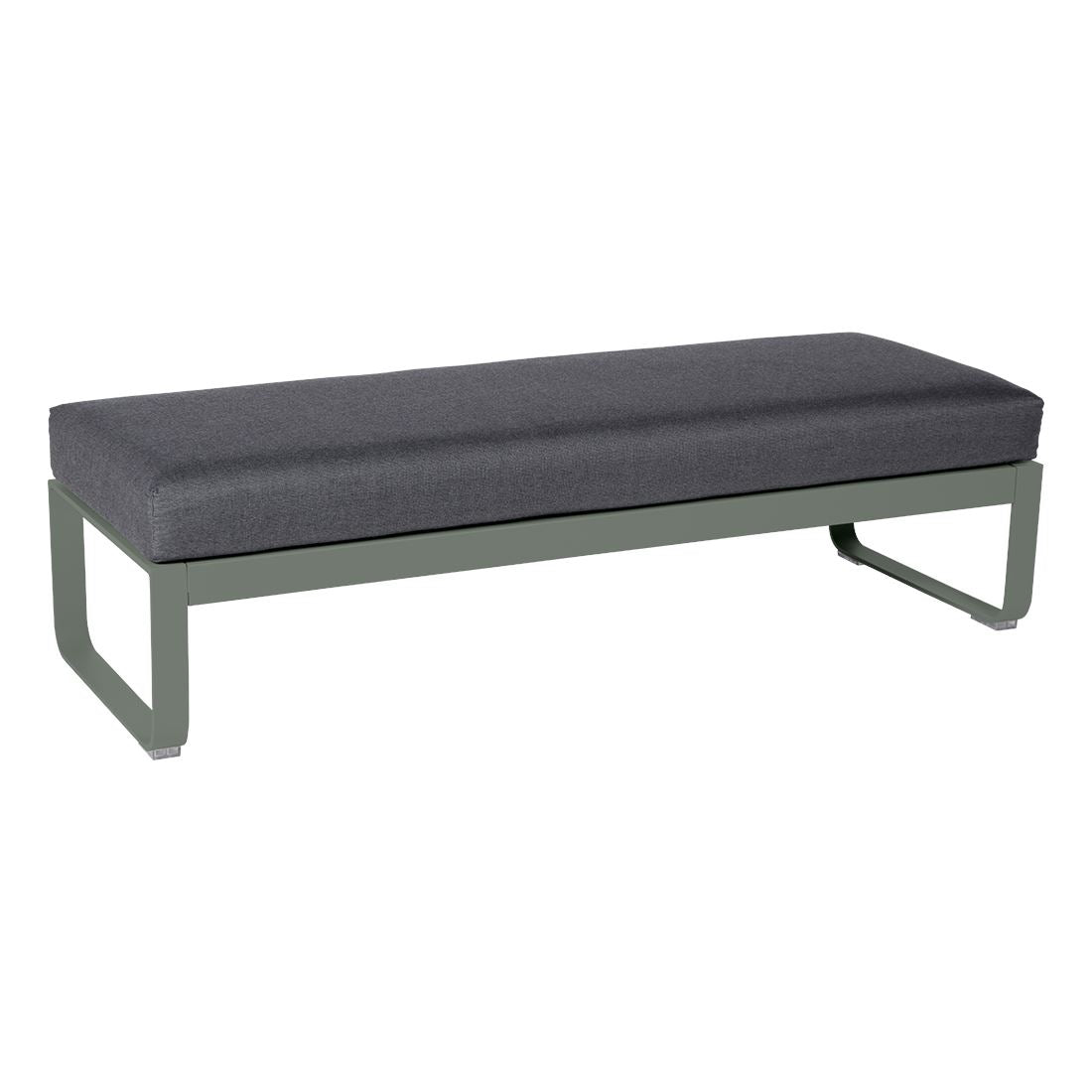 Fermob Bellevie Banquette 2 places Romarin 48 Gris graphite A3