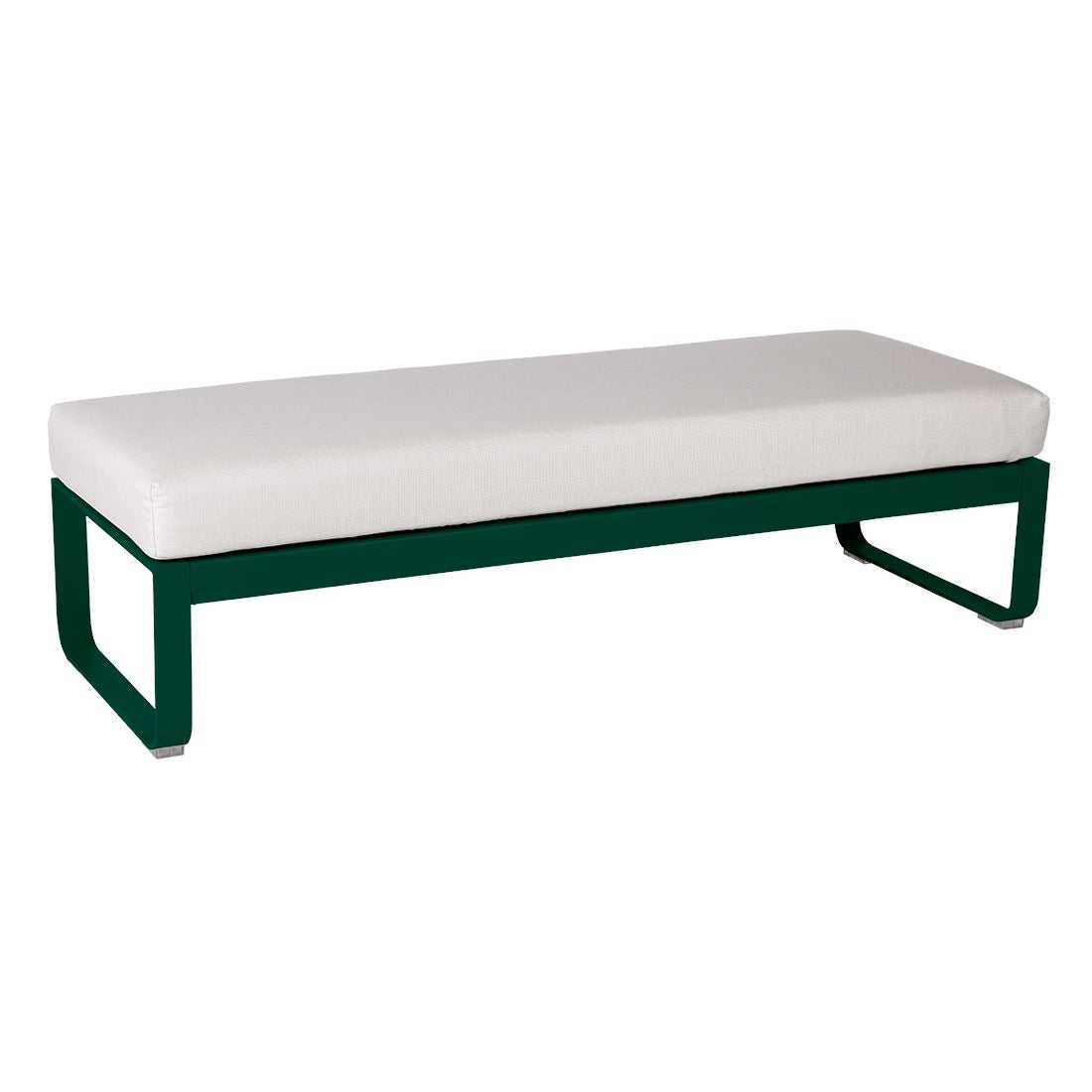 Fermob Bellevie Banquette 2 places Vert cèdre 02 Blanc grisé 81