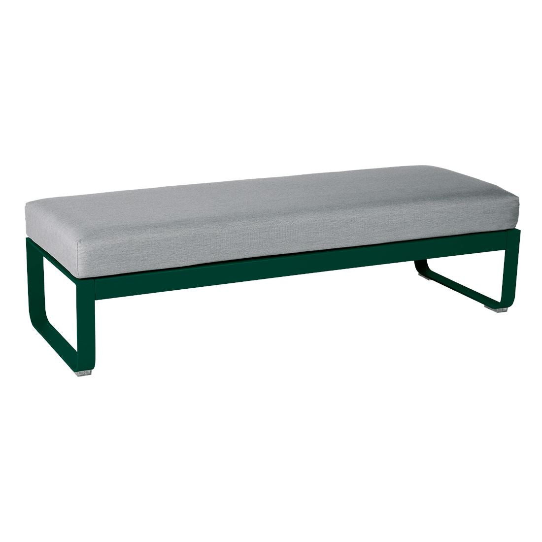 Fermob Bellevie Banquette 2 places Vert cèdre 02 Gris flanelle 79