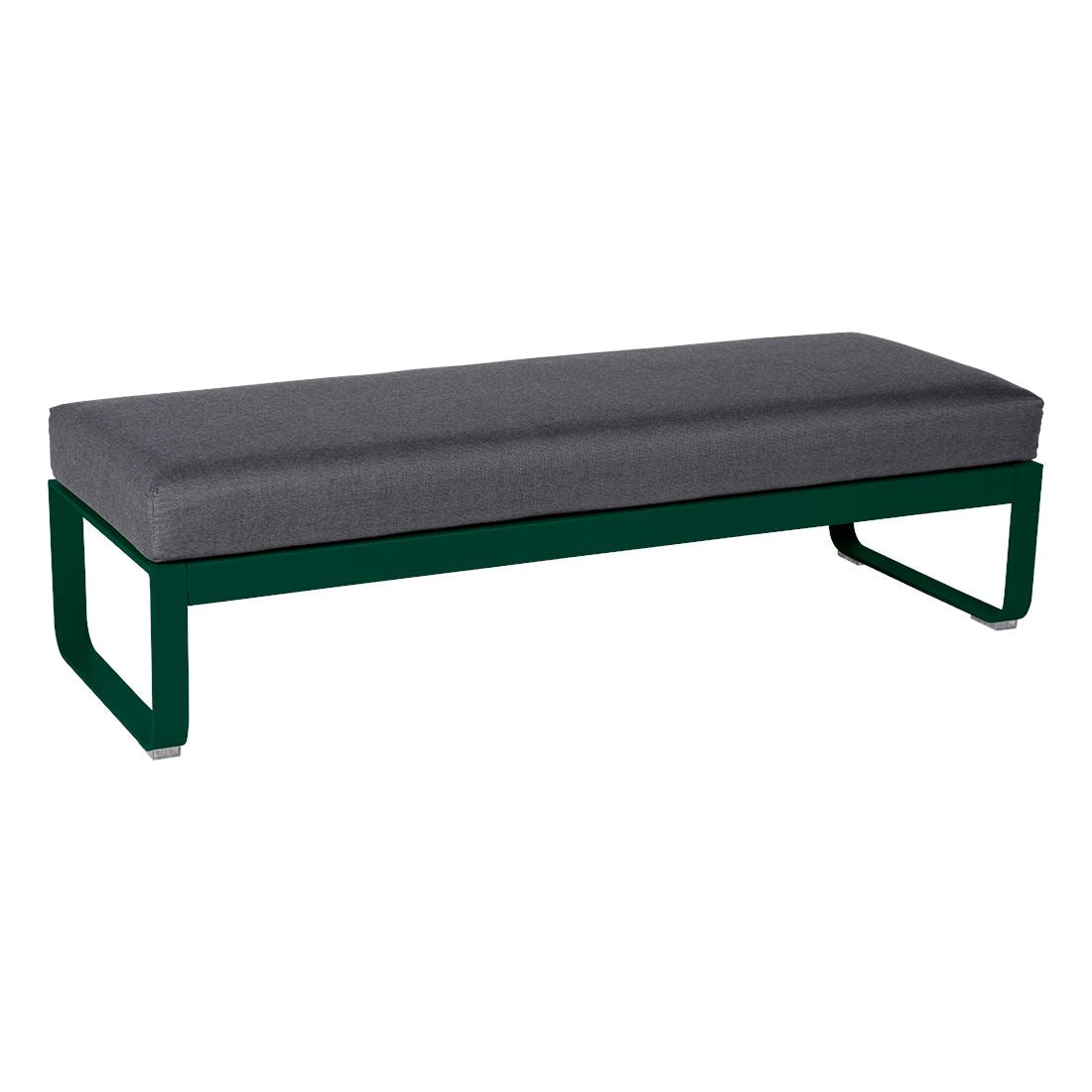 Fermob Bellevie Banquette 2 places Vert cèdre 02 Gris graphite A3
