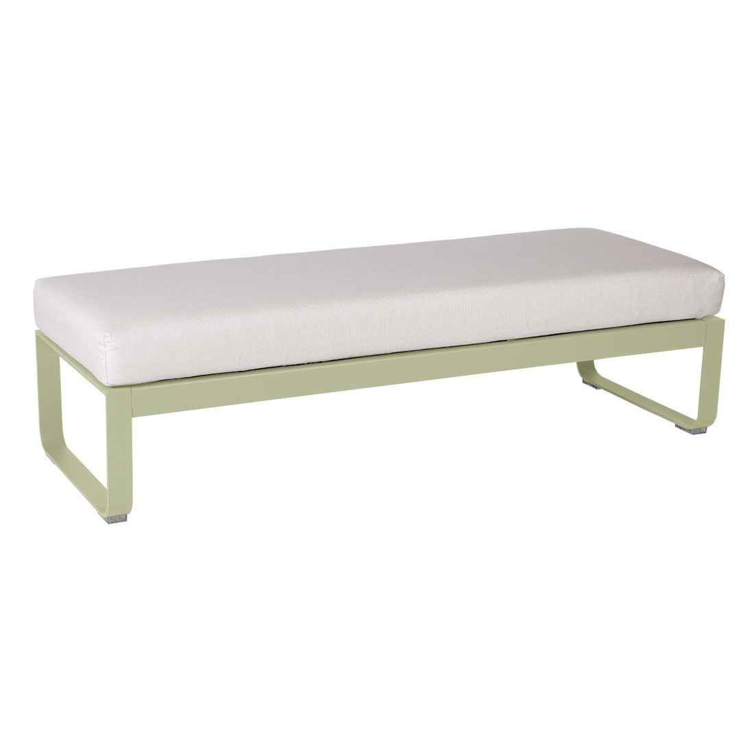 Fermob Bellevie Banquette 2 places Vert tilleul 65 Blanc grisé 81