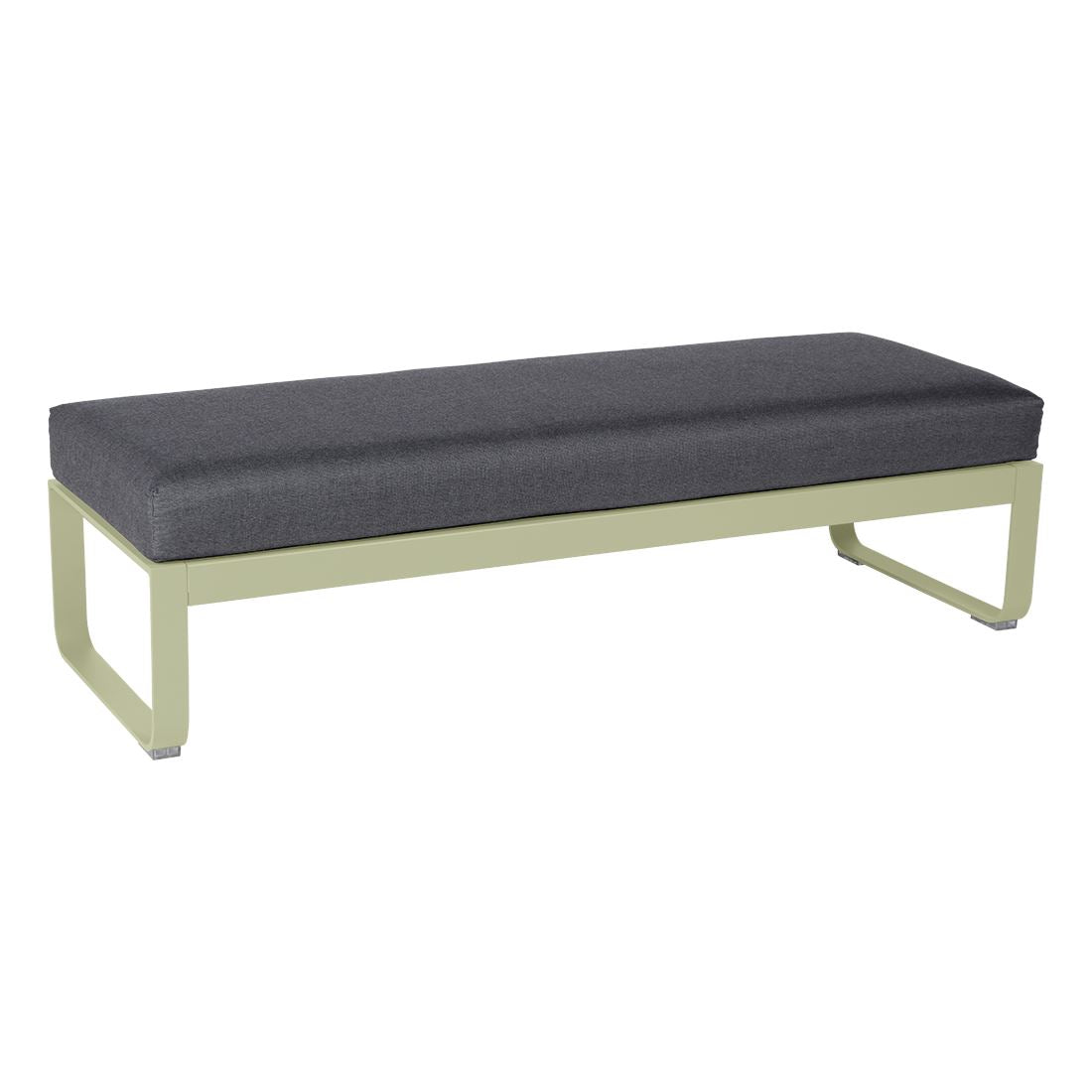 Fermob Bellevie Banquette 2 places Vert tilleul 65 Gris graphite A3