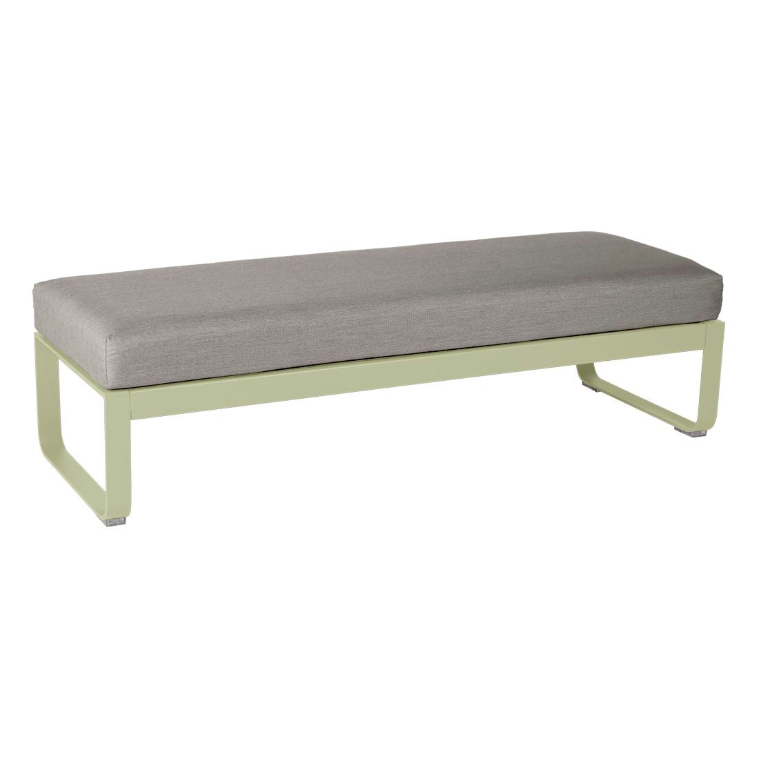 Fermob Bellevie Banquette 2 places Vert tilleul 65 Taupe grisé B8