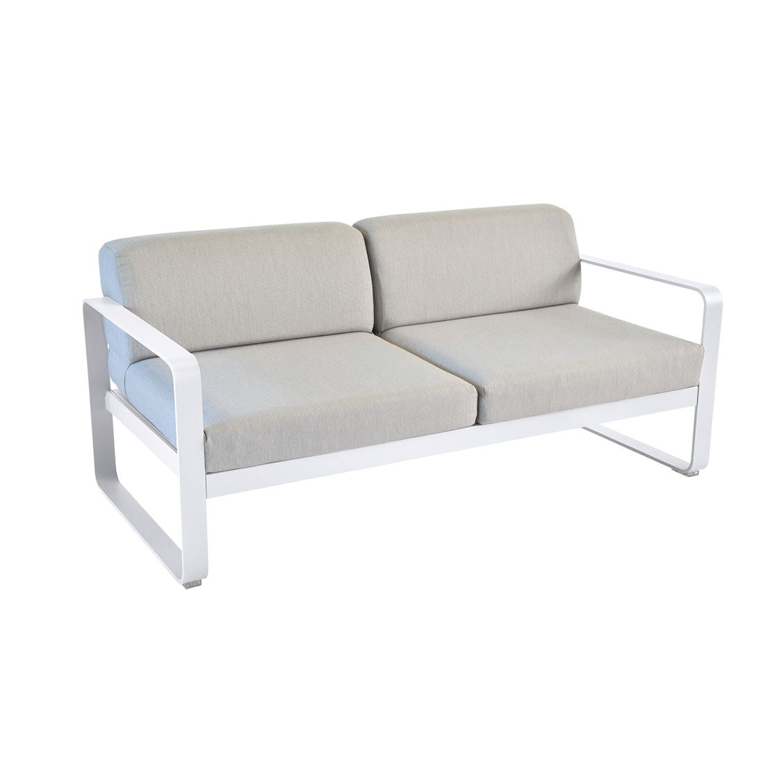 Fermob Bellevie Canapé 2 places Blanc coton 01 Gris flanelle 79