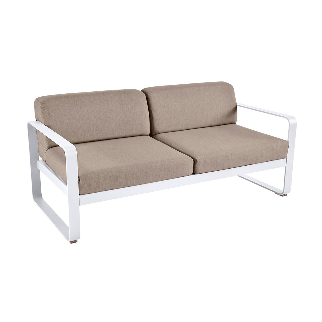 Fermob Bellevie Canapé 2 places Blanc coton 01 Taupe grisé B8
