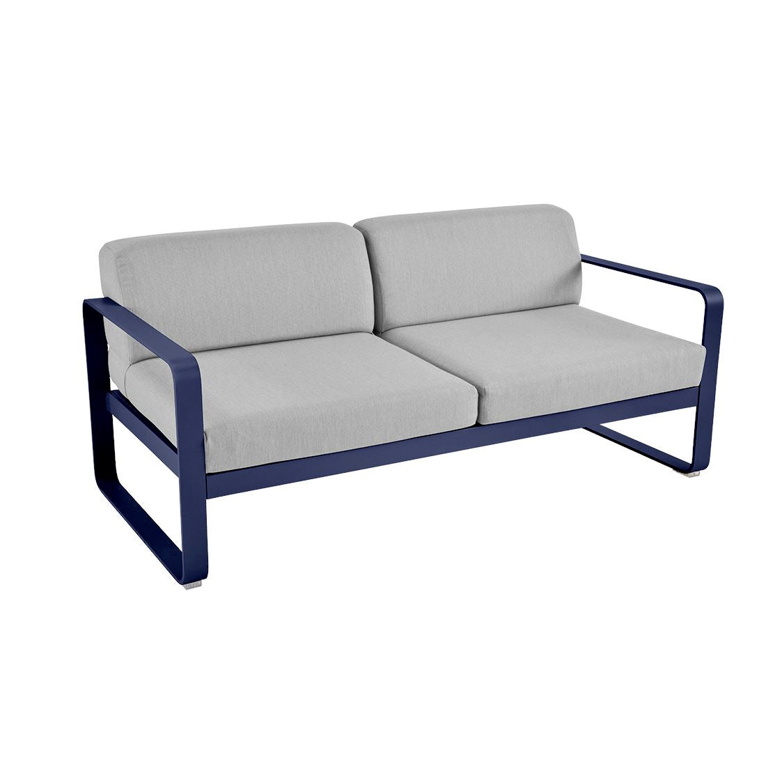 Fermob Bellevie Canapé 2 places Bleu abysse 92 Gris flanelle 79