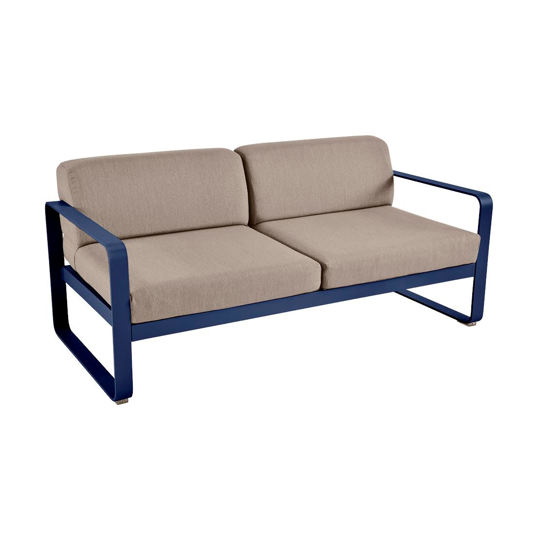 Fermob Bellevie Canapé 2 places Bleu abysse 92 Taupe grisé B8