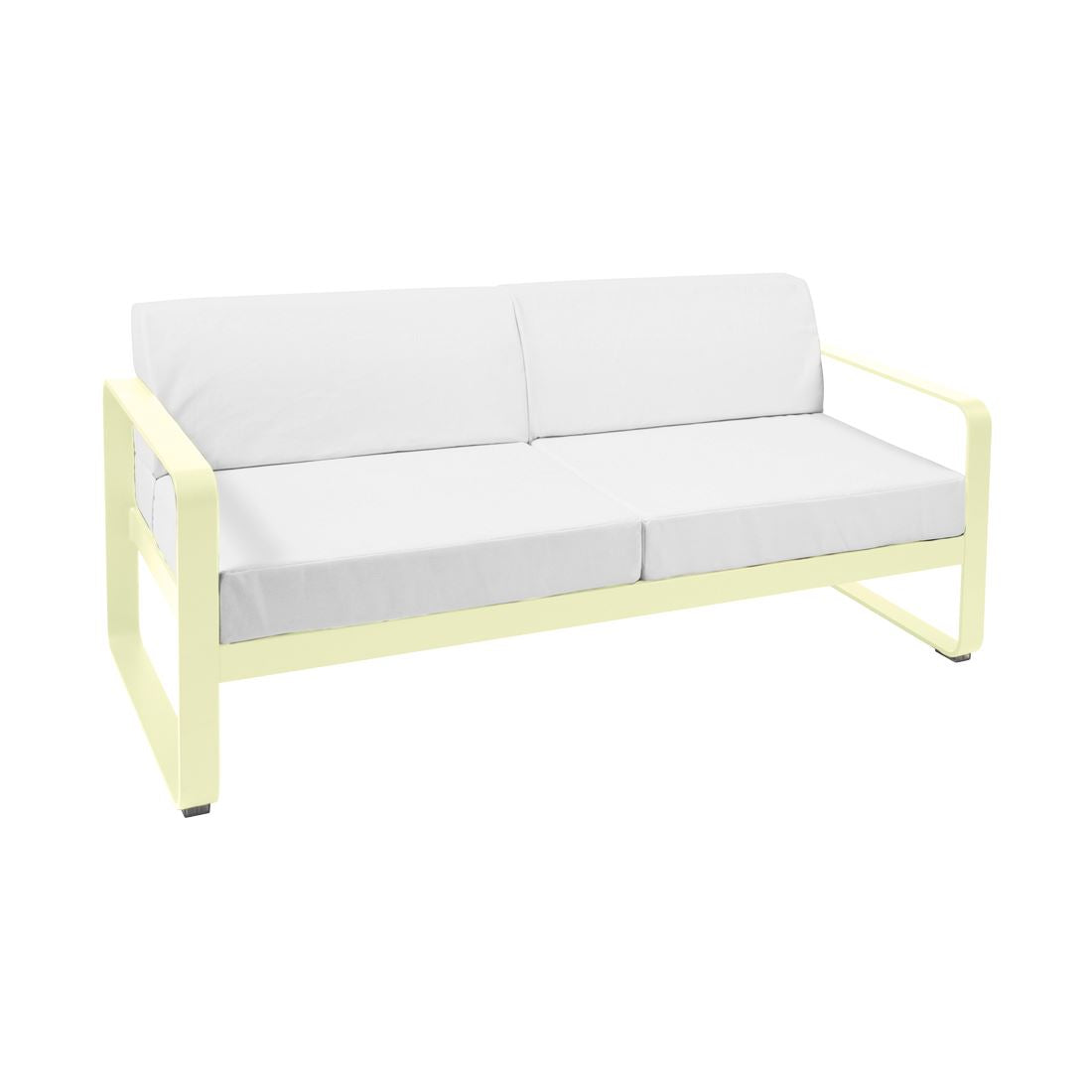 Fermob Bellevie Canapé 2 places Citron givré A6 Blanc grisé 81