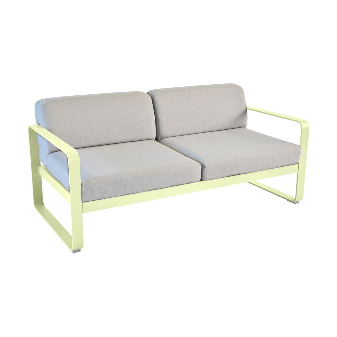 Fermob Bellevie Canapé 2 places Citron givré A6 Gris flanelle 79