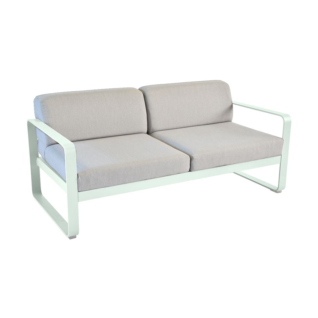 Fermob Bellevie Canapé 2 places Menthe glaciale A7 Gris flanelle 79