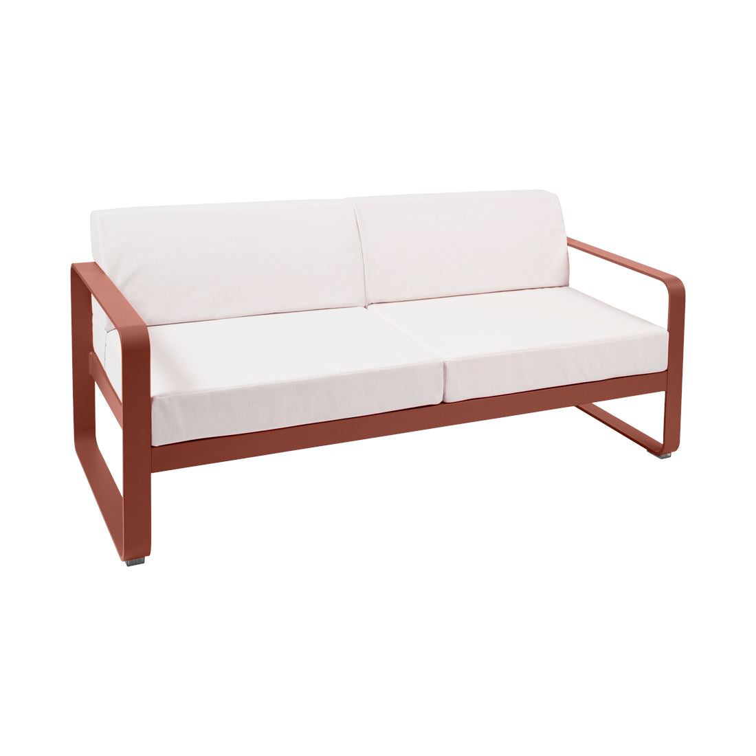 Fermob Bellevie Canapé 2 places Ocre rouge 20 Blanc grisé 81