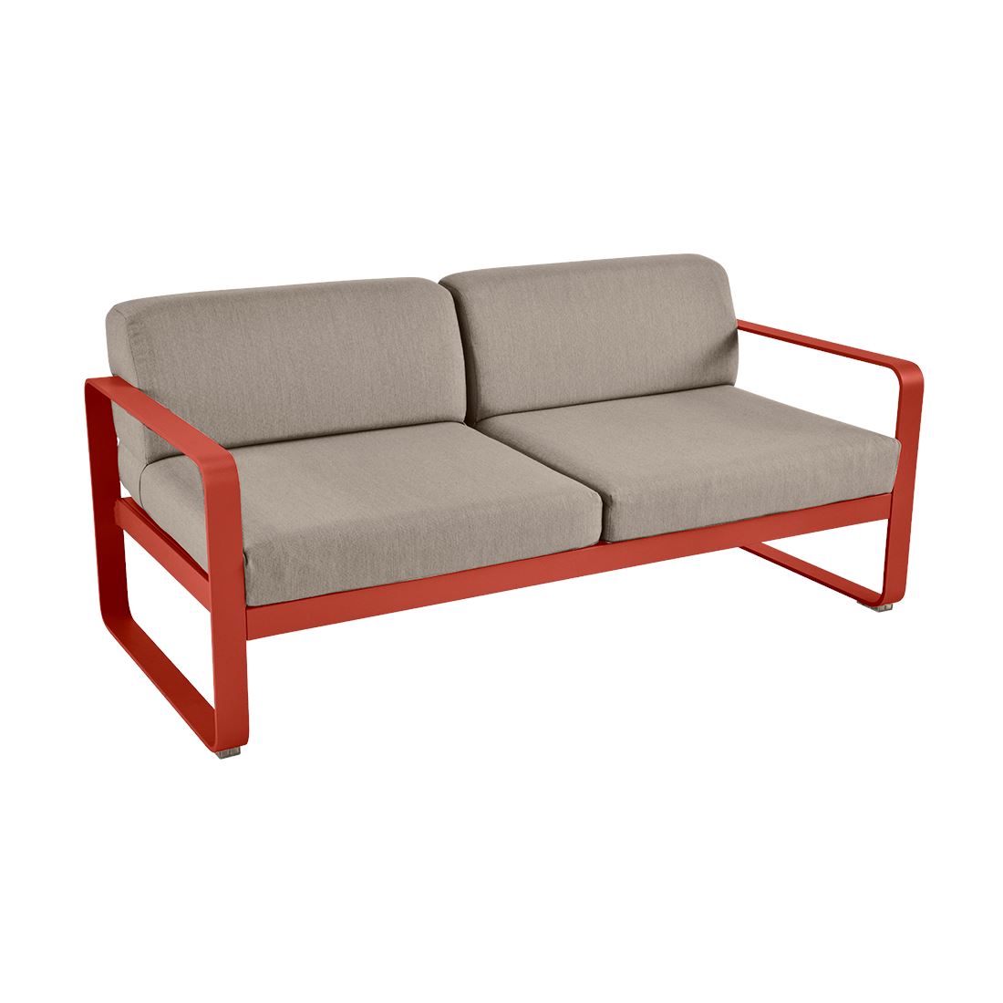 Fermob Bellevie Canapé 2 places Ocre rouge 20 Taupe grisé B8