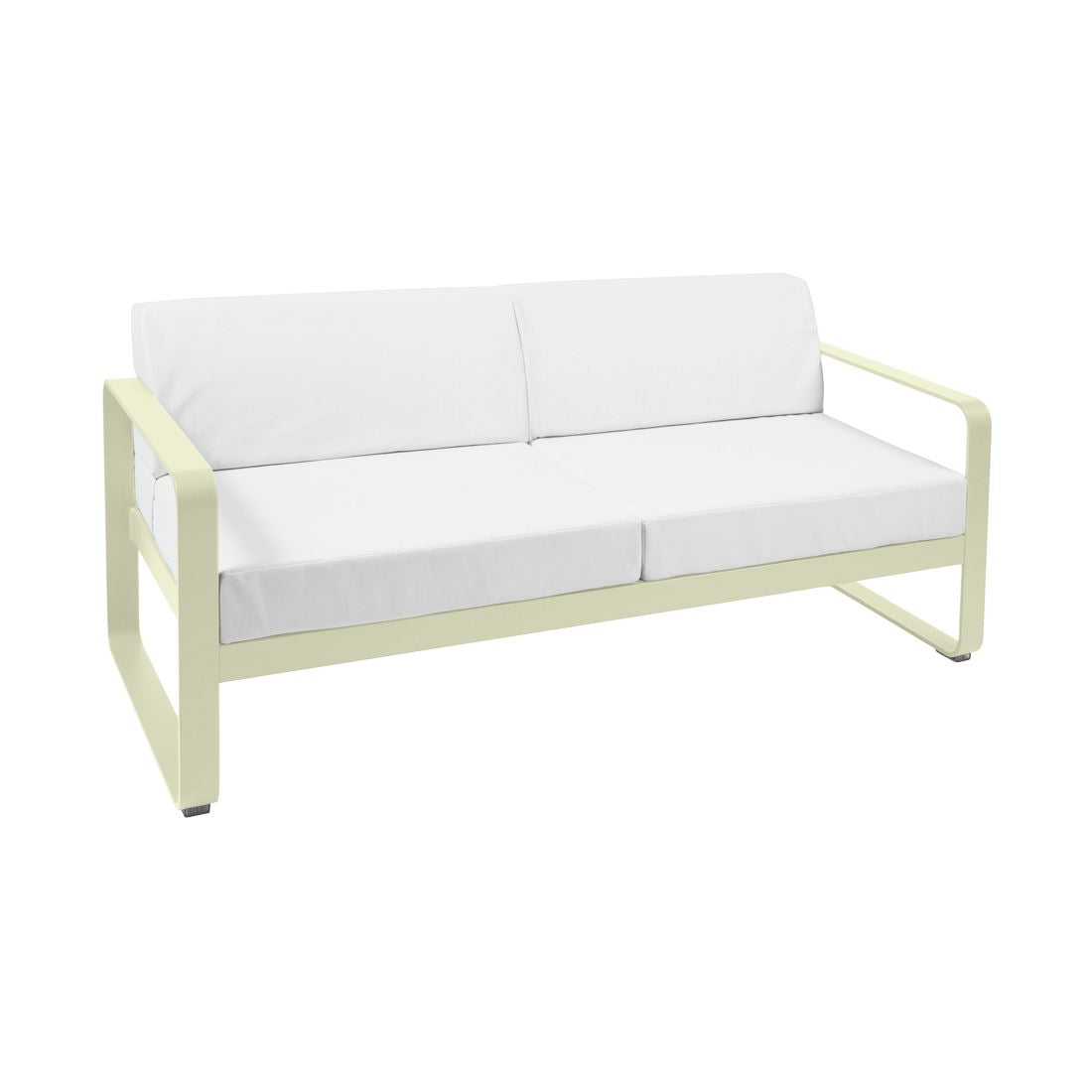 Fermob Bellevie Canapé 2 places Vert tilleul 65 Blanc grisé 81
