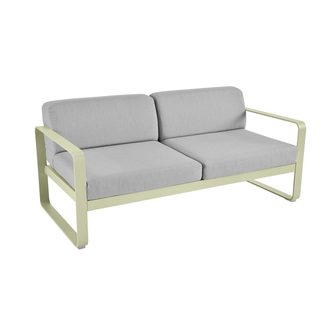 Fermob Bellevie Canapé 2 places Vert tilleul 65 Gris flanelle 79