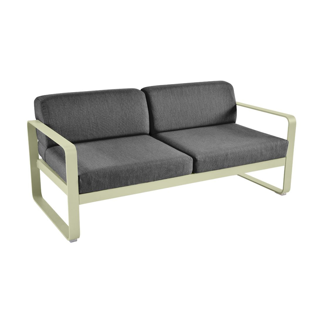 Fermob Bellevie Canapé 2 places Vert tilleul 65 Gris graphite A3