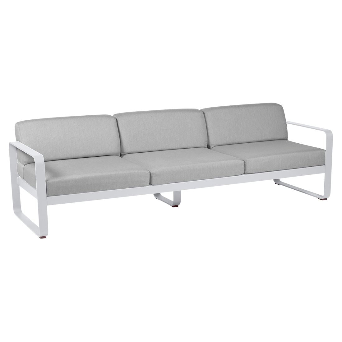Fermob Bellevie Canapé 3 places Blanc coton 01 Gris flanelle 79