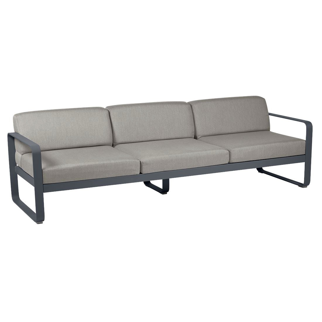 Fermob Bellevie Canapé 3 places Carbone 47 Taupe grisé B8
