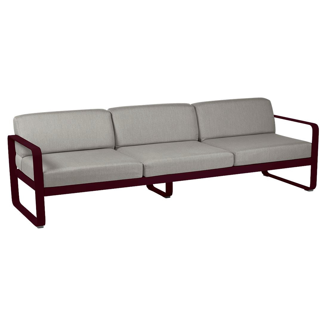 Fermob Bellevie Canapé 3 places Cerise noire B9 Taupe grisé B8